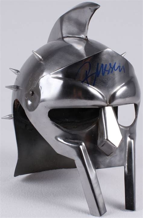 russell crowe signed gladiator maximus full size roman gladiator helmet movie prop replica psa co