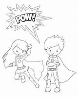 Superhero Template Drawing Female Coloring Pages Getdrawings sketch template