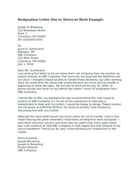 resignation letter due  toxic work environment word excel templates