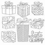 Coloring Gift Christmas Boxes Collection Vector Premium Colouring Present Dreamstime Outline Illustrations sketch template