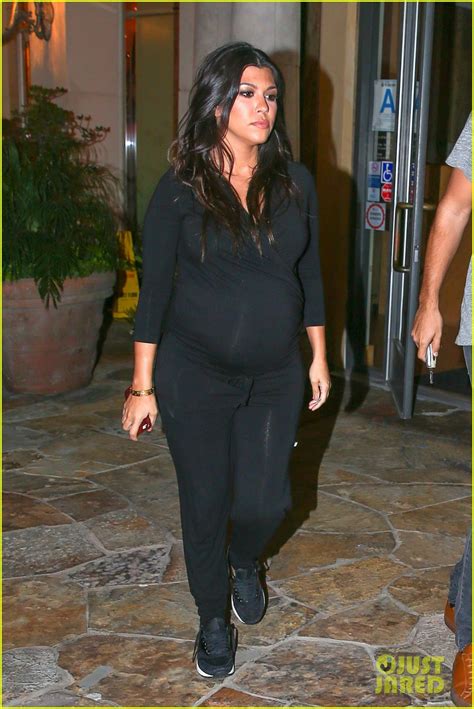 kourtney kardashian looks very pregnant on date night with scott disick