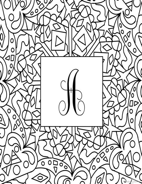 printable monogram coloring pages monogram colouring pages