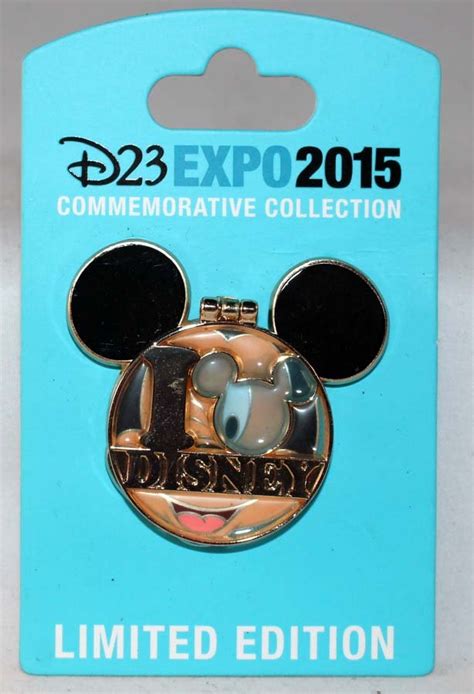 d23 expo 2015 mickey mouse face hinged pin i love disney limited edition 1500