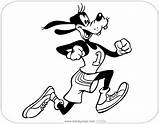 Goofy Coloring Running Pages Disneyclips Race Funstuff sketch template