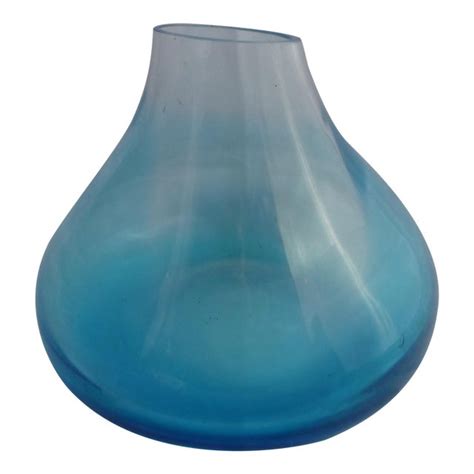 Vintage Blue Art Glass Vase Chairish