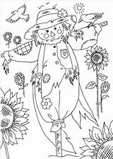 Autumn Scarecrow Colouring Espantalho Vogelscheuche Ausmalen Malvorlagen Seniors Automne Zum Sunflowers 1403 Erwachsene Ausmalvorlagen Oszi Automnal Sheet Babyhouse Vacances Basteln sketch template