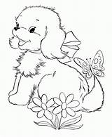 Coloring Pages Puppies Puppy Cute Library Clipart Girls sketch template