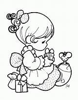 Coloring Baby Shower Pages Girl Popular Precious Moments sketch template