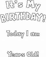 Birthday Coloring Pages Its Poster Number Years Old sketch template