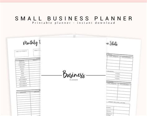 small business planner printable business planner etsy etsy kikki