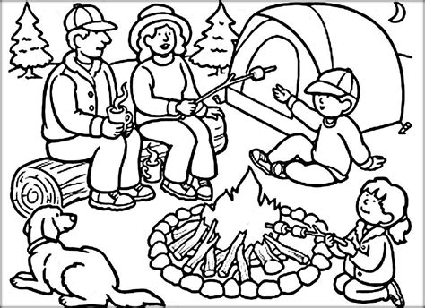 camping coloring pages color zini camping coloring pages summer