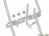 Capitals Washington Draw Hockey Logos Nhl Drawdoo Webmaster sketch template