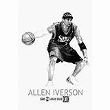 Allen Iverson Coloring Sheets Template Sketch sketch template