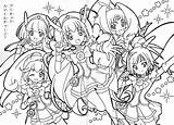 Coloring Pages Cute Anime Glitter Force sketch template