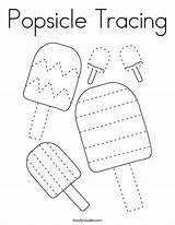 Popsicle Coloring Tracing Worksheets Twistynoodle Preschool Noodle Writing Built California Usa Printables Kids sketch template