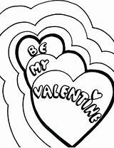 Coloring Heart Pages Candy Valentines Getcolorings Valentine Printable sketch template