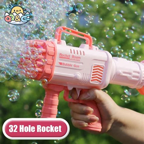 gat bellen gun kids speelgoed raket zeep bubble machinegeweren automatische blower draagbare