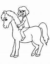 Horse Riding Coloring Girl Pages Kids Drawing Girls Rider Horseback Horses Colouring Pony Clipart Dessin Print Template Printactivities Getdrawings Popular sketch template