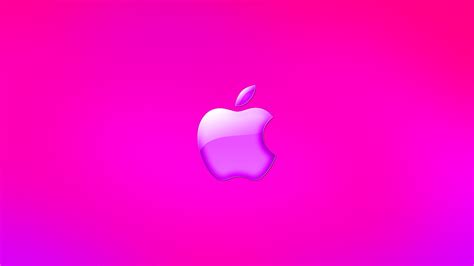 pink apple logo wallpaper    desktop mobile tablet
