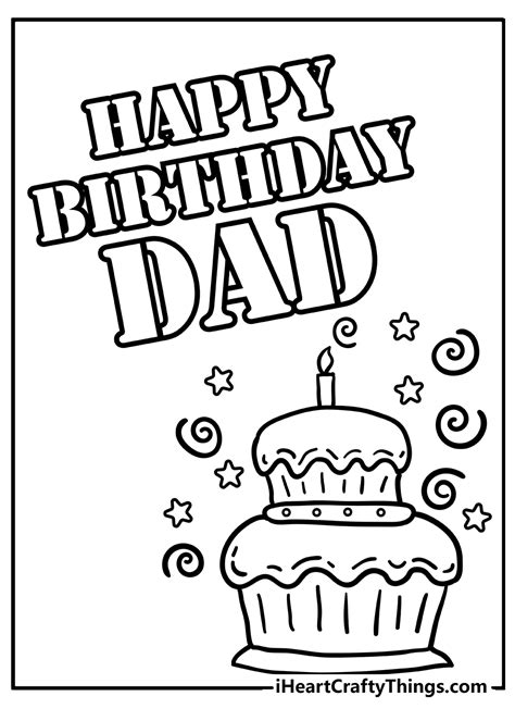happy birthday coloring pages  dad home design ideas