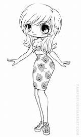Coloring Pages Chibi Cute Yampuff Deviantart Girl Girls Colouring Printable Sheets Print Choose Board Animal sketch template