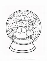 Coloring Pages Christmas Winter Snow Globe Globes Snowglobe Printable Color Adult Kids Sheets Colouring Snowman Allkidsnetwork Print Sketch Template Getcolorings sketch template