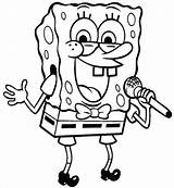 Coloring Singing Pages Cartoon Colouring Spongebob Girl Cliparts Sing Little Drawings Printable Library Clipart sketch template