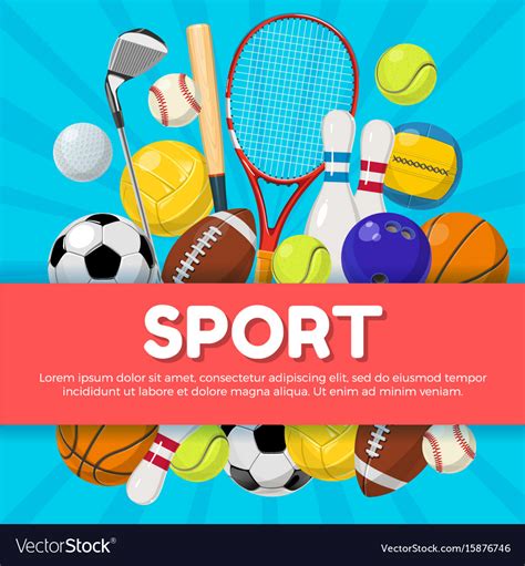 sport poster design   equipment vector image