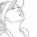 Coloring Tennis Williams Serena Venus Drawing Pages Player Hellokids Sketch Credit Larger Getdrawings sketch template