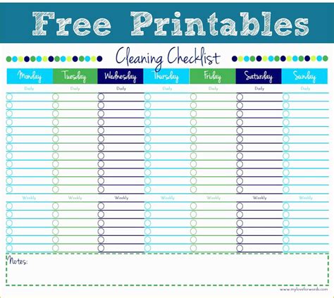 office cleaning templates    printable personal house