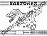 Coloring Jurassic Dinosaur Baryonyx Bricks Truenorthbricks sketch template
