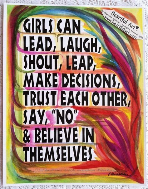 what girls can do 8x11 poster heartful art by raphaella