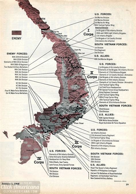 vietnam war map corps  corps  click americana