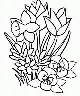 Pages Coloring Spring Landscape Colouring Flowers Library Clipart Flower sketch template
