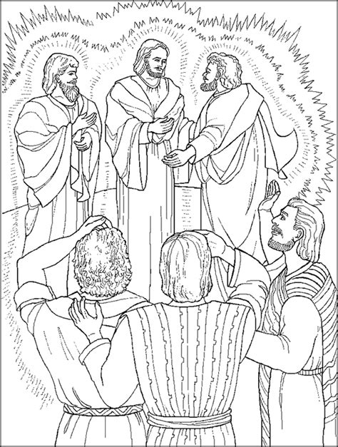 transfiguration printable coloring page printable word searches