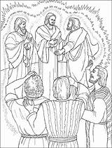 Transfiguration Transfiguracion Transfigured Cristo Sermons4kids Familyfriendlywork sketch template