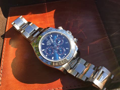 blue dial chronograph wanted