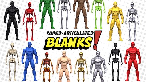 scale super articulated action figure blanks  cryptid toys