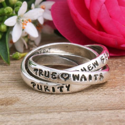 purity ring  women true love waits triple band ring