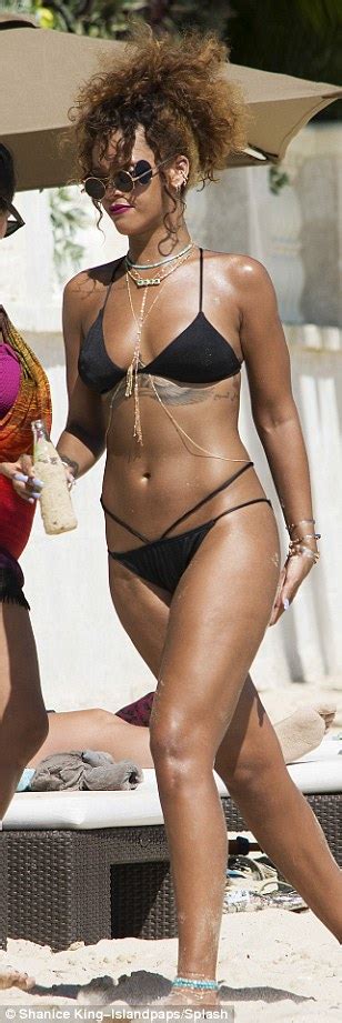 Rihanna Shows Off Her Beach Body In Cut Out Bikini In