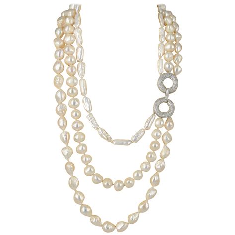 Large Cultured Fresh Water Pearl Necklace For Sale At 1stdibs