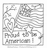 Patriotic Primitive Coloring Pages Printable Proud Patterns Embroidery American Freebie Christmas Americana Needle Pattern Country July Stitchery Getcolorings 4th Punch sketch template