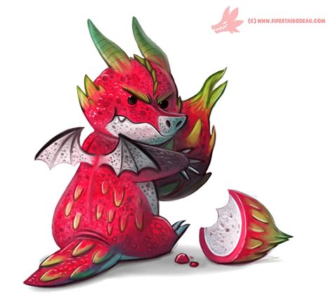 daily paint  dragon fruit keeper  cryptid creations