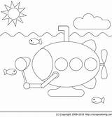 Submarine Coloring Designlooter 23kb sketch template