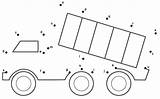 Dot Dots Pages Coloring Printable Kids Printables Connect Truck Numbers sketch template