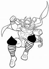 Thor Thunder Drukuj sketch template