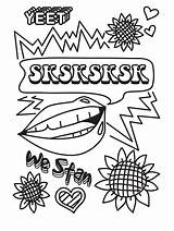 Vsco Aesthetics Stan Spirit Yeet Sksksksk Adults sketch template