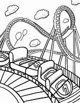Roller Coaster Coloring Pages Sheet Sheets Park Kids Drawing Amusement Printable Fun Coasters Colouring Template Paper Activities Coloringpagesfortoddlers Color Water sketch template