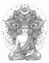 Buddha Mandala Ausmalbilder sketch template