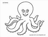 Octopus Coloring Pages Preschool Printable Kindergarten Worksheets Drawing Easy Painting Rocks Kids Cut Worksheet Sheets Number Templates Craft Crafts sketch template